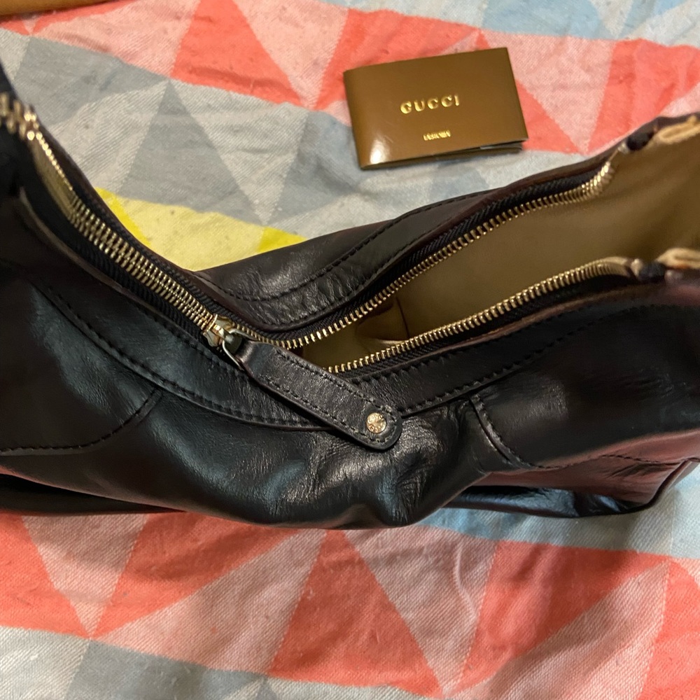 Gucci Horsebit Hobo Bag Black Leather and Gucci Web detail - Picture 6 of 16